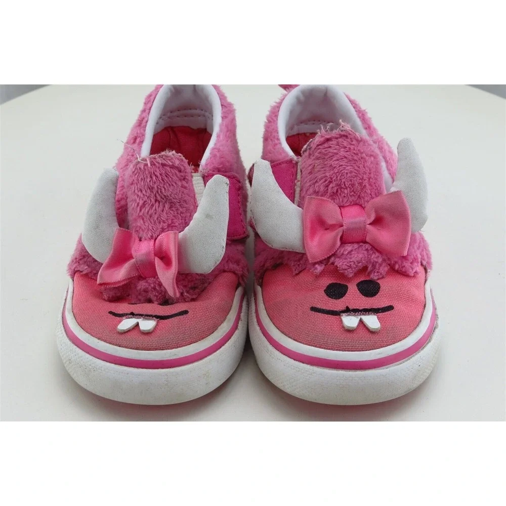 VANS Toddler Girls 5 Medium‎ Pink Loafer Fabric
